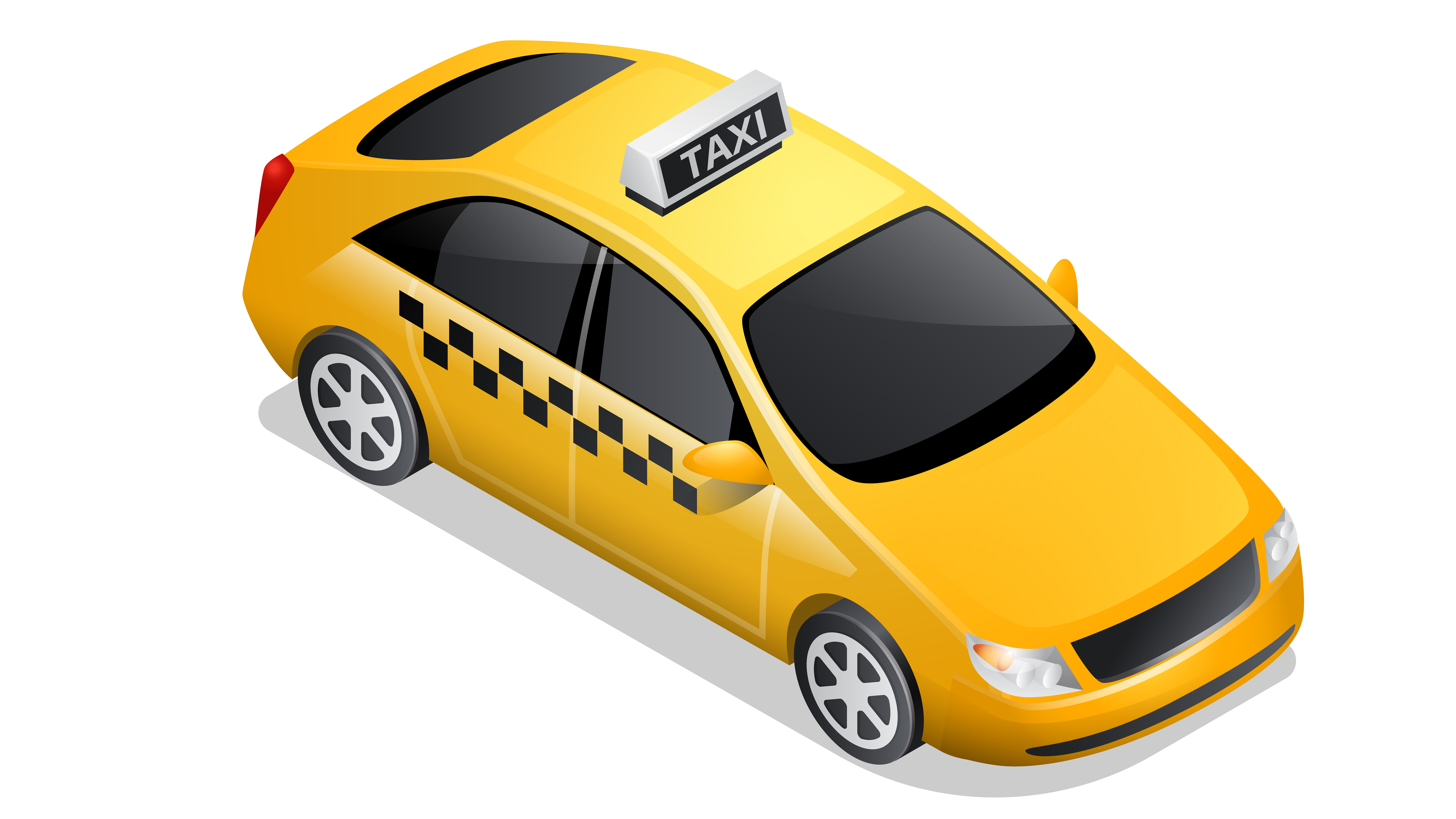Yellow taxi parked in Moradabad